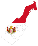 Monaco Map Flag With Coat Of Arms